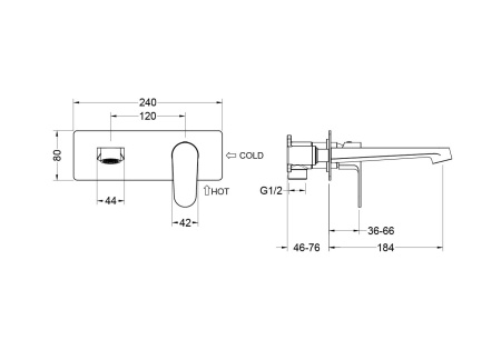 Смеситель для раковины Aquatek Оберон AQ1213MB черный матовый