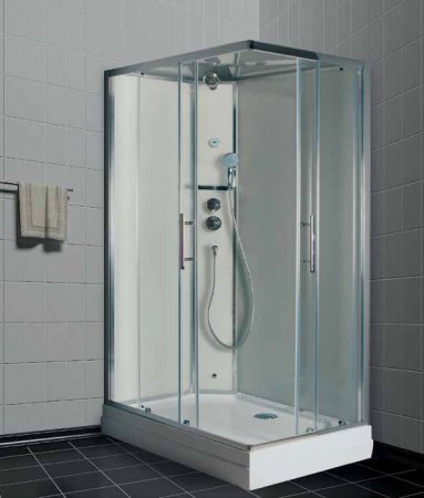 Душевая кабина Timo Ilma ILMA-102 L 120x80x225 профиль черный матовый, стекло прозрачное