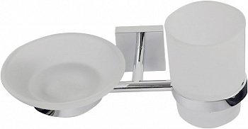 Стакан для зубных щеток с мыльницей Iddis Edifice EDIMBG0i57 Хром