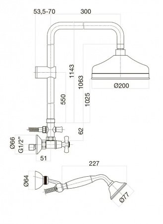 Душевая стойка Webert Armony AM760405015 хром
