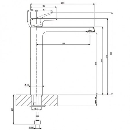 Смеситель для раковины Villeroy & Boch Liberty TVW10700500061 хром