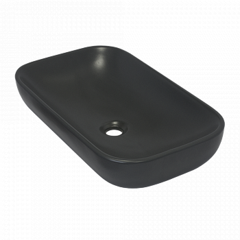 Раковина накладная 60см Sanita Luxe Infinity INFSLWB25 черный матовый