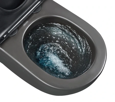 Унитаз подвесной безободковый GID Tr2122TF-Bm черный матовый, с сиденьем микролифт