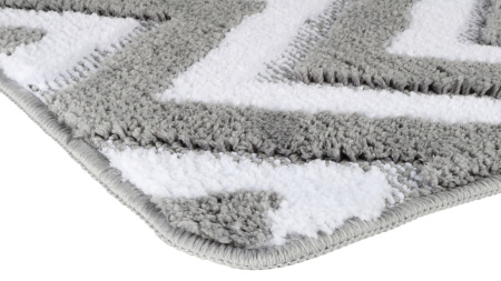 Коврик для ванной Fixsen River 1-ый, FX-5004K, серый, 50х80 см.