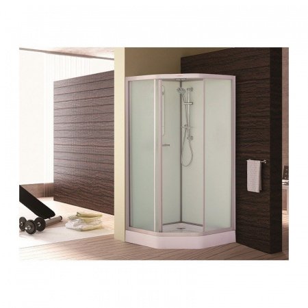 Душевая кабина Esbano ESKB90PR 90x90x210см, профиль хром матовый, стекло рифленое