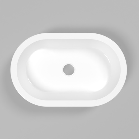 Умывальник WHITECROSS Malachite A 55x35 (белый глянец) иск. камень