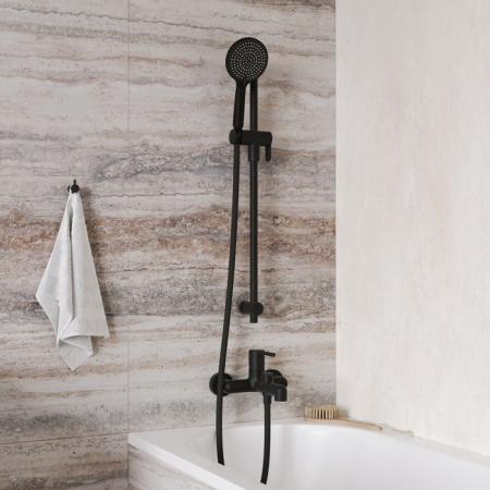 Смеситель для ванны, черный матовый, Aiger, IDDIS AIGBL00i02WA