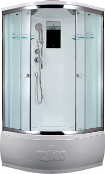 Душевая кабина Timo Lux T-7700 P 100x100x220 профиль хром глянцевый, стекло прозрачное