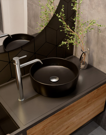 Раковина накладная 35.5см AQUAme AQM5012MP розовый матовый