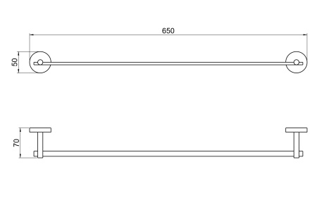 Полотенцедержатель 60см Aquatek Бетта AQ4614CR хром