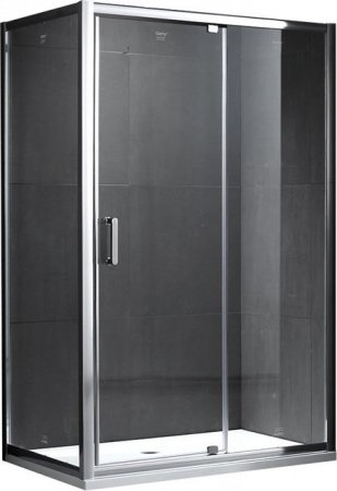Душевой угол GEMY Sunny Bay 100x100x190 профиль хром, стекло прозрачное, прямоугольный