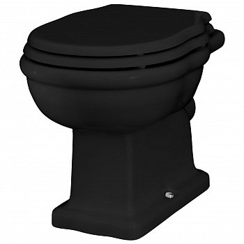 Унитаз приставной (бачок в стене) ArtCeram Hermitage HEV003 03;00 черный, без сиденья