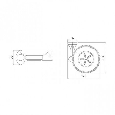 Мыльница для ванной IDDIS Male MALSSG0i42 хром