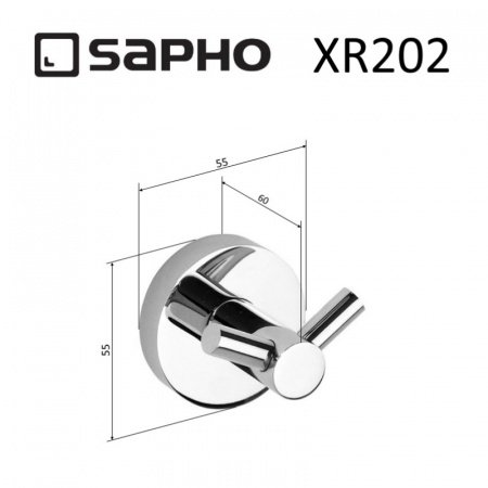 Крючок Sapho X-ROUND XR202 хром