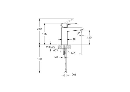 Смеситель для раковины Vitra Root Square A4273126EXP медь