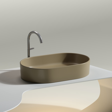 Раковина накладная 60см Ceramica Nova Element CN6048MC капучино матовый