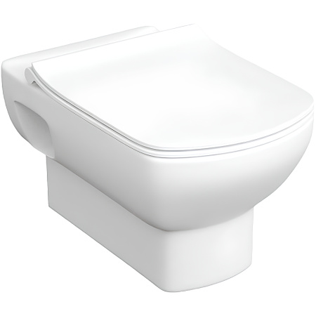 Комплект унитаза с инсталляцией Roca Dama Senso 893104680, глубина унитаза 55см, без клавиши в комплекте, с микролифтом, безободковый, быстросъемное