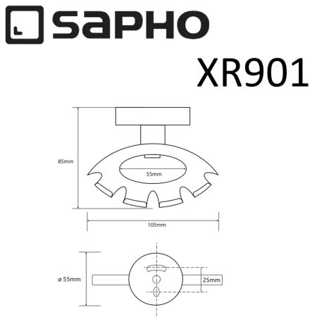 Держатель зубных щеток и пасты Sapho X-ROUND XR901 хром