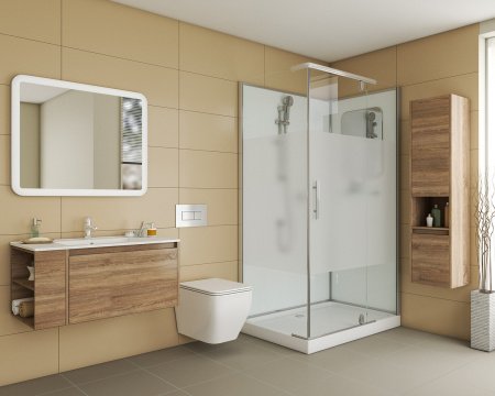 Душевая кабина Grossman GR172QL 80x120x205 профиль хром, стекло прозрачное/матовое