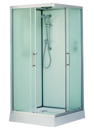 Душевая кабина Esbano ESKB90CKR 90x90x210см, профиль хром матовый, стекло рифленое