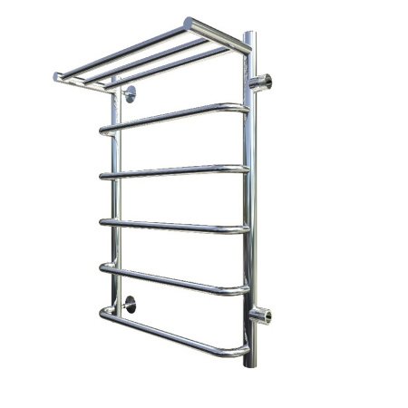 Полотенцесушитель водяной Тругор Идеал серия 1 80х50 хром, с полкой, подключение правое