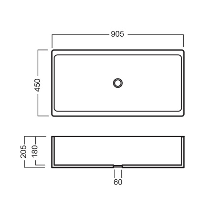 Раковина Hatria Specials (90 см) хозяйственная