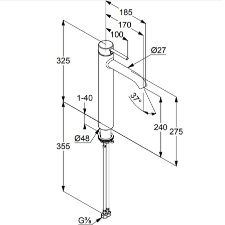 Смеситель для раковины Kludi Bozz 382865376 белый матовый
