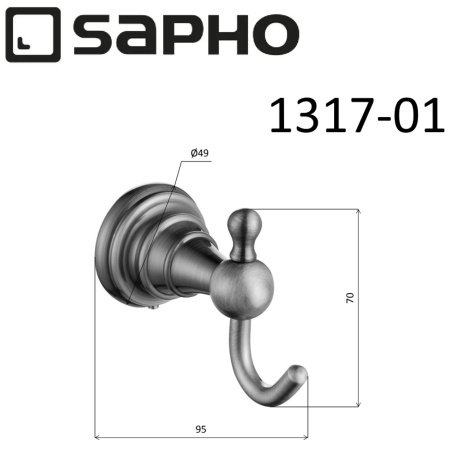 Крючок Sapho DIAMOND 1317-01 хром