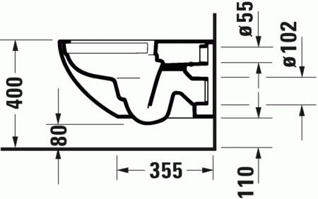 Комплект Duravit Architec 45720900A1: унитаз подвесной 575х365 мм, 257209 + сиденье с микролифтом 006969, цвет белый