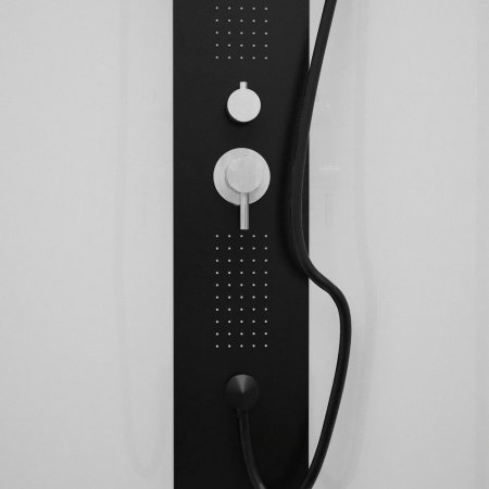 Душевая кабина Black&White G8701 90x90x217 профиль черный матовый, стекло прозрачное