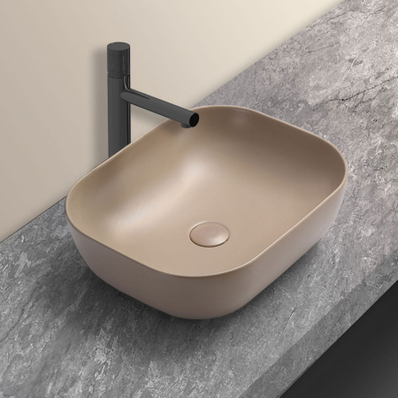 Раковина накладная 50см Vincea VBS-101MC капучино матовый