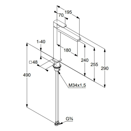 Смеситель для раковины Kludi Renon 422985375 белый матовый