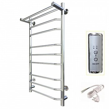 Полотенцесушитель электрический Тругор Браво Пэк сп серия 3 100х50 хром, с полкой