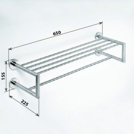 Полка для полотенец Bemeta Neo stainless 104205105 Хром