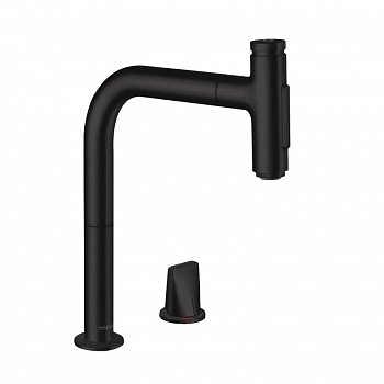 Смеситель для кухни Hansgrohe Metris Select M71 73818670 черный матовый