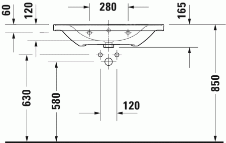 Раковина подвесная 80см Duravit D-Neo 2367800000 белый