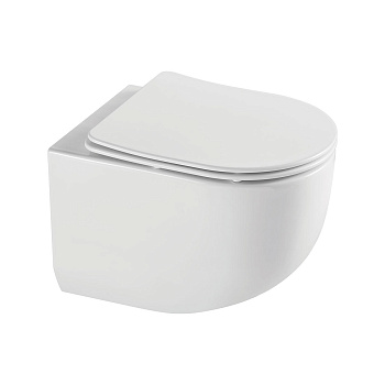 Унитаз подвесной безободковый Vincea Globo VT1-52T белый, с сиденьем микролифт