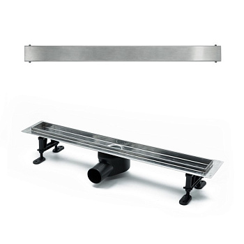 Душевой лоток (двухсторонняя решетка) TIMO Drain Protect DP20800-PG20800, сатин