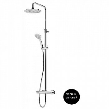 Душевая стойка Cezares LEAF-CDA-30-NOP черный матовый