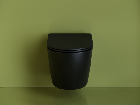 Унитаз подвесной безободковый Ceramica Nova Uno CN11001MB черный матовый