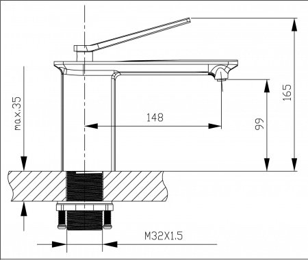 Смеситель для раковины Timo Halti 4161/00F хром