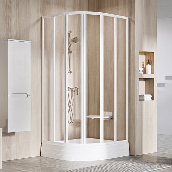 Душевой угол Ravak Supernova SKKP6 80x80x185 профиль белый, стекло прозрачное