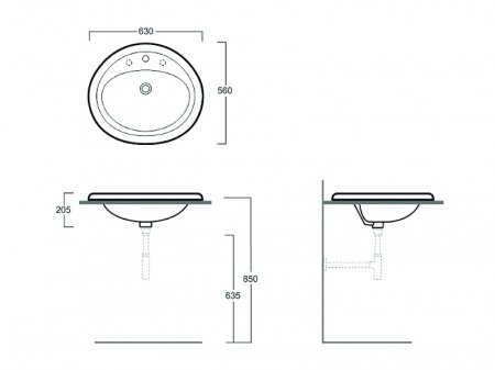 Раковина Simas Top Lavabi S 51 Белая