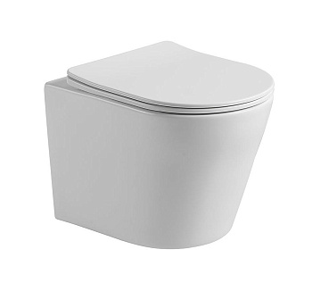 Унитаз подвесной безободковый Vincea Piatti VT1-11S белый, с сиденьем микролифт