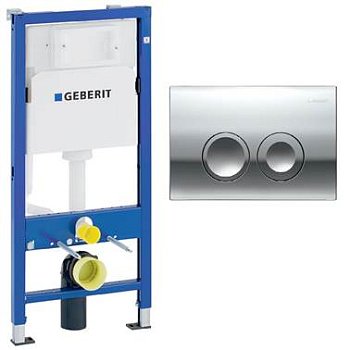 Готовое решение (инсталляция + клавиша смыва) Geberit DuofixBasic 458.124.21.5 хром