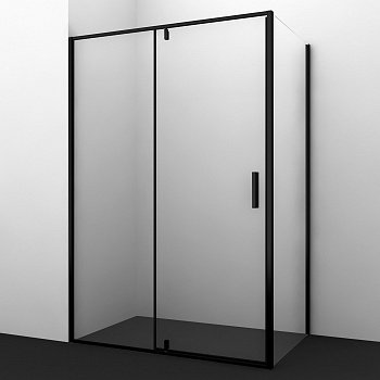 Душевой угол WasserKraft Elbe 74P06 120x80x200, профиль черный, стекло прозрачное
