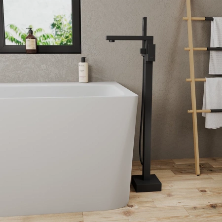 Смеситель для ванны напольный D&K Bayern.Liszt DA1516005 черный матовый