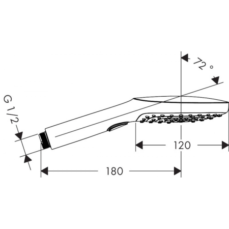 Душевая лейка Hansgrohe Raindance Select E 120 3jet 26520990 золото