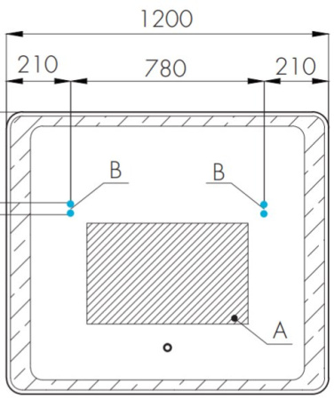 Зеркало Акватон Соул 120*70 с подсветкой 1A252902SU010