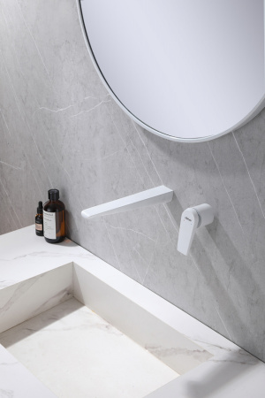 Смеситель ABBER Zeitlos AF8912W для раковины скрытого монтажа, белый